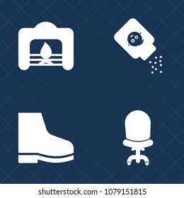 Premium set of fill vector icons. Such as sport, christmas, furniture, skin, baby, armchair, festive, warm, comfort, shoe, comfortable, sign, bottle, talc, cosmetic, white, hygienic, foot, holiday