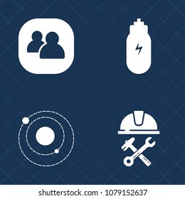 Premium set of fill vector icons. Such as social, teamwork, construction, business, worker, astronomy, organic, group, communication, earth, human, background, male, space, industry, solar, person