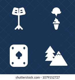 Premium set of fill vector icons. Such as green, cold, gambling, trunk, forest, vegas, summer, wood, nature, musical, music, sweet, product, technology, orchestra, dessert, poker, black, sign, art