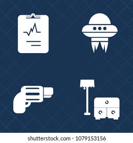 Premium set of fill vector icons. Such as space, cardiology, automatic, spaceship, spacecraft, sofa, vehicle, army, interior, invasion, weapon, heart, bed, technology, ufo, alien, flying, firearm, gun