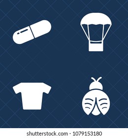 Premium set of fill vector icons. Such as balloon, health, medical, travel, butterfly, painkiller, transportation, tablet, bee, dragonfly, pill, apparel, hot, textile, summer, medication, pharmacy