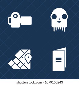 Premium set of fill vector icons. Such as image, space, character, digital, extraterrestrial, science, fiction, asia, world, photograph, invaders, technology, book, futuristic, picture, atlas, lens