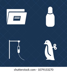 Premium set of fill vector icons. Such as competition, bowling ball, cartoon, pharmacy, children, file, hospital, health, penguin, graphic, background, care, fun, strike, web, medicine, happy, game