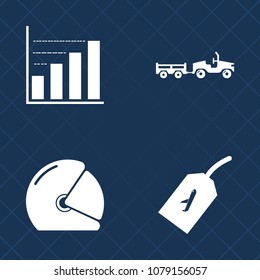 Premium set of fill vector icons. Such as sport, motorbike, transportation, chart, finance, tag, presentation, motorcycle, cargo, transport, biker, label, rider, moto, tourism, business, van, delivery