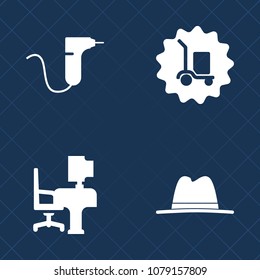 Premium Set Of Fill Vector Icons. Such As Delivery, Tooth, Truck, Cargo, Sign, Copy, Hospital, Dental, Note, Care, Dentist, Office, Equipment, Package, Top, Desk, Medicine, Weight, Medical, Work, Hat