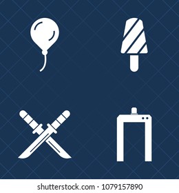 Premium set of fill vector icons. Such as holiday, katana, blade, cold, decoration, food, traditional, sword, scanner, diagnostic, fruit, celebrate, health, birthday, happy, xray, japanese, weapon