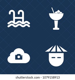 Premium set of fill vector icons. Such as glass, web, mobile, chinese, sign, women, happy, cocktail, person, wave, asian, lime, young, swim, water, sea, refreshment, female, sport, lemon, party, drink