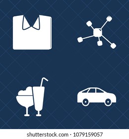 Premium set of fill vector icons. Such as male, technology, clothes, business, left, transportation, research, sweet, food, structure, clothing, move, white, molecular, ice, style, fashion, chemistry