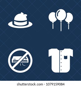 Premium set of fill vector icons. Such as shirt, uniform, clothes, headwear, sport, new, clothing, business, fabric, helium, white, energy, no, sign, head, textile, decoration, happy, wear, collar