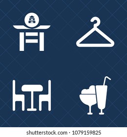 Premium set of fill vector icons. Such as cream, sale, taiko, strawberry, white, percussion, japanese, object, seat, vanilla, cloakroom, store, cone, japan, sweet, culture, festival, office, clothing