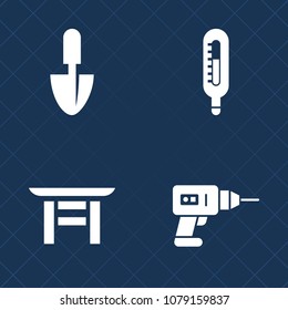Premium set of fill vector icons. Such as work, shrine, object, water, cold, equipment, japan, spade, temple, drill, meteorology, asia, metal, celsius, shinto, religion, machine, torii, gate, japanese
