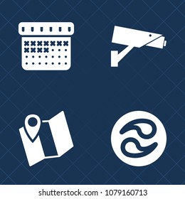 Premium set of fill vector icons. Such as crest, time, office, sign, kimono, asian, calendar, travel, location, business, map, month, system, direction, gps, japanese, schedule, plum, asia, navigation