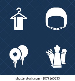 Premium set of fill vector icons. Such as fashion, knight, sign, belt, yellow, strategy, wardrobe, helmet, holiday, chess, shop, bright, game, celebration, building, party, balloon, construction, pawn