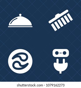 Premium set of fill vector icons. Such as japan, kamon, kimono, shape, adapter, black, asia, kitchen, creative, connect, stain, mon, paint, service, background, stroke, traditional, sign, electric
