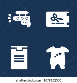 Premium set of fill vector icons. Such as container, small, happy, baby, price, squirt, fun, delivery, label, wet, child, template, transportation, coupon, clothes, fashion, boy, paper, discount, play