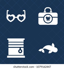 Premium set of fill vector icons. Such as summer, fresh, toothbrush, retro, clean, dental, white, tooth, room, fishing, light, curtain, sunglasses, paste, healthy, style, health, animal, vintage, fish