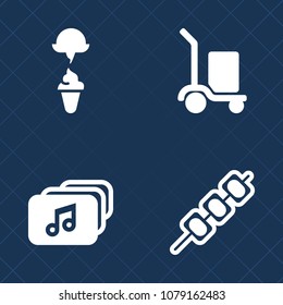 Premium set of fill vector icons. Such as cargo, technology, vanilla, food, truck, soft, grill, product, format, cold, barbecue, frozen, text, delivery, container, meal, dessert, box, grilled, ice