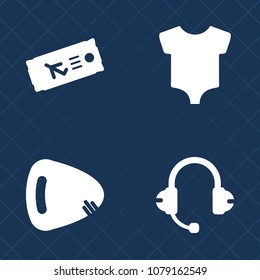 Premium set of fill vector icons. Such as small, journey, tourism, plane, vacation, audio, airline, cotton, girl, string, musician, fly, radio, song, clothing, boy, flight, speaker, music, acoustic