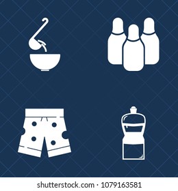 Premium set of fill vector icons. Such as object, leisure, restaurant, strike, mop, wear, lunch, healthy, template, hot, soup, shirt, pour, ball, vegetable, meal, uniform, white, dish, bucket, dinner