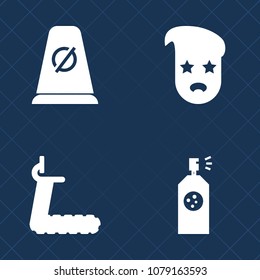 Premium set of fill vector icons. Such as exercise, danger, art, sign, transportation, treadmill, spray, running, paint, way, can, modern, background, healthy, graffiti, black, traffic, old, sport