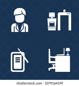 Premium set of fill vector icons. Such as ink, health, men, paintbrush, man, table, office, pen, tool, guy, business, top, radiology, character, fashion, white, culture, equipment, suzuri, japan, scan