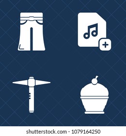 Premium set of fill vector icons. Such as girl, cake, woman, dessert, fashion, web, style, internet, equipment, add, female, white, elegant, tool, work, beautiful, sweet, model, computer, young, file