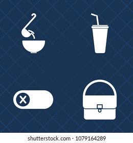 Premium set of fill vector icons. Such as female, technology, glass, drink, juice, healthy, energy, food, soda, dish, restaurant, cocktail, fashion, electrical, turn, lunch, activate, accessory, spoon