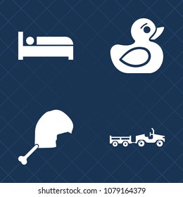 Premium set of fill vector icons. Such as transport, toy, bathroom, transportation, silhouette, plastic, cargo, farm, child, room, chicken, bird, hotel, auto, animal, water, hostel, bath, duck, ducky
