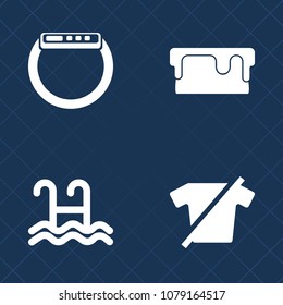 Premium set of fill vector icons. Such as cream, delicious, display, apparel, fashion, tee, mobile, baked, tasty, dessert, clothes, sport, technology, swimming, electronic, time, white, sugar, pie