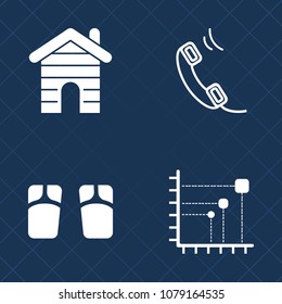 Premium set of fill vector icons. Such as urban, home, contact, pair, mobile, estate, phone, chart, holiday, call, diagram, telephone, architecture, house, business, concept, real, travel, office