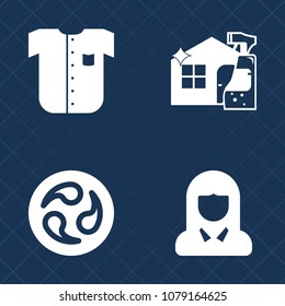 Premium set of fill vector icons. Such as girl, female, beautiful, textile, clean, style, house, broom, kamon, face, japan, home, young, business, water, male, traditional, clothes, asia, clothing