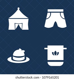 Premium set of fill vector icons. Such as wear, uniform, clothing, home, bathroom, amusement, show, texture, white, towel, circus, dry, textile, style, fashion, shirt, short, performance, soft, head