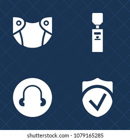 Premium set of fill vector icons. Such as childhood, internet, baby, gallon, clean, newborn, dispenser, nappy, disposable, headphone, plastic, diaper, check, protect, hygiene, carboy, white, drink