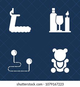 Premium set of fill vector icons. Such as sport, brown, treadmill, gym, marker, drink, direction, workout, winery, equipment, animal, fur, destination, wine, wineglass, vine, running, sign, fitness
