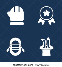 Premium set of fill vector icons. Such as clothes, award, yacht, warm, gloves, ship, place, hat, magician, champion, victory, competition, sea, season, clothing, sail, collection, show, magic, cold
