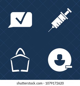 Premium set of fill vector icons. Such as dentistry, tool, medicine, profile, communication, bubble, store, account, market, web, shop, buy, care, remove, hospital, gift, clinic, people, speak, talk, 