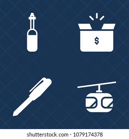 Premium set of fill vector icons. Such as empty, white, rail, electric, business, pencil, tooth, cardboard, dental, object, dentistry, open, sky, container, school, health, technology, laboratory, lab