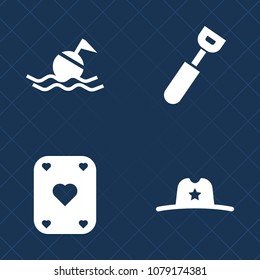 Premium set of fill vector icons. Such as sos, game, poker, hat, dinner, spoon, win, gamble, gambling, american, restaurant, life, eat, rescue, vegas, lifebuoy, white, meal, belt, ring, sea, cooking