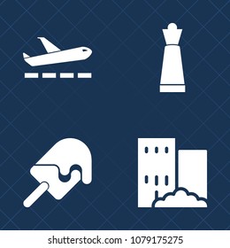 Premium set of fill vector icons. Such as piece, concept, fly, king, city, queen, chess, sweet, food, construction, aviation, real, strategy, strawberry, airplane, business, travel, estate, flavor