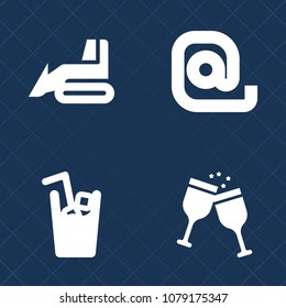 Premium set of fill vector icons. Such as cocktail, bottle, machinery, sign, heavy, liquid, wineglass, address, drink, machine, bulldozer, beverage, construction, winery, restaurant, soda, work, juice