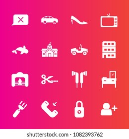 Premium set with fill vector icons. Such as food, female, security, audio, lock, bus, spoon, christmas, fish, direction, sea, left, fire, knife, move, tool, cabinet, furniture, warm, highway, seafood