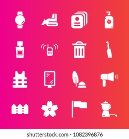Premium set with fill vector icons. Such as road, cherry, sign, child, smart, industry, ink, black, breakfast, flower, id, life, xray, banner, business, card, soap, teapot, white, happy, sakura, drink
