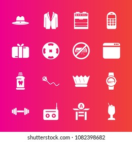 Premium set with fill vector icons. Such as hat, brush, music, gadget, texas, taiko, cowboy, culture, sound, oven, sky, equipment, glass, mobile, luxury, hygiene, gym, suit, fitness, media, summer