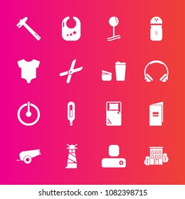 Premium set with fill vector icons. Such as light, salt, pin, button, ocean, pepper, cannon, book, social, spice, power, business, contact, brochure, house, equipment, food, wrench, tool, map, estate