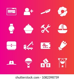 Premium set with fill vector icons. Such as texas, sweet, discount, bonfire, tow, hat, cutlery, price, beautiful, west, vehicle, coupon, abc, knife, blossom, restaurant, doughnut, campfire, jump, sky