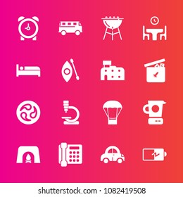 Premium set with fill vector icons. Such as research, hot, energy, automobile, home, mon, transportation, transport, japanese, time, kitchen, food, power, barbecue, air, cooking, japan, vehicle, road