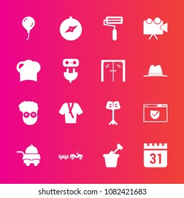 Premium set with fill vector icons. Such as shipping, music, schedule, day, hotel, retro, sand, hipster, map, screen, musical, graphic, compass, celebration, sandbox, roll, play, child, style, north
