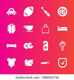 Premium set with fill vector icons. Such as privacy, vehicle, car, elegance, security, tie, clothing, nature, clothes, bird, glass, kid, wildlife, alcohol, dessert, snack, lamp, ball, hotel, football