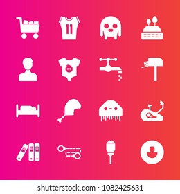 Premium set with fill vector icons. Such as human, chain, baby, city, commerce, game, bicycle, fiction, bedroom, cart, food, basketball, bike, space, file, kid, doughnut, sweet, cake, street, folder