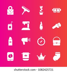 Premium set with fill vector icons. Such as warm, north, plant, towel, location, travel, map, room, chart, business, soft, drink, bag, roller, green, beauty, pot, cloth, cotton, communication, speaker